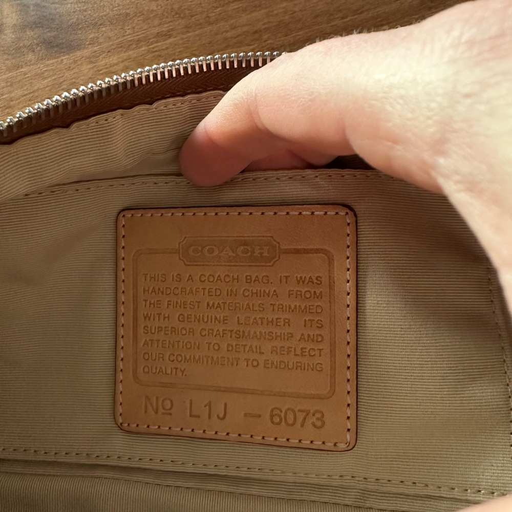 Coach Signature Blue Canvas Shoulder Bag Canvas 6073 - Picture 10 of 10